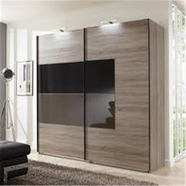 Closet organizer armoire sliding door wardrobe MDF with UV finish
